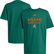 adidas Men's adidas  Green Miami Hurricanes Locker Wordmark T-Shirt