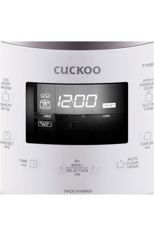 Cuckoo 10-cup Heating Pressure Rice Cooker In White