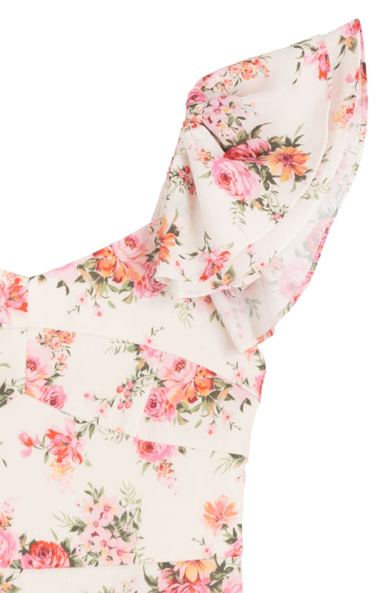 Rare Editions Kids' Floral Crepe Romper, Alternate, color, Ivory