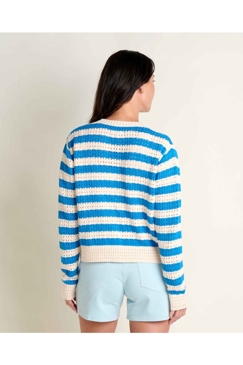 Bianca Pointelle Cardigan, Alternate, color, Salt Pattern