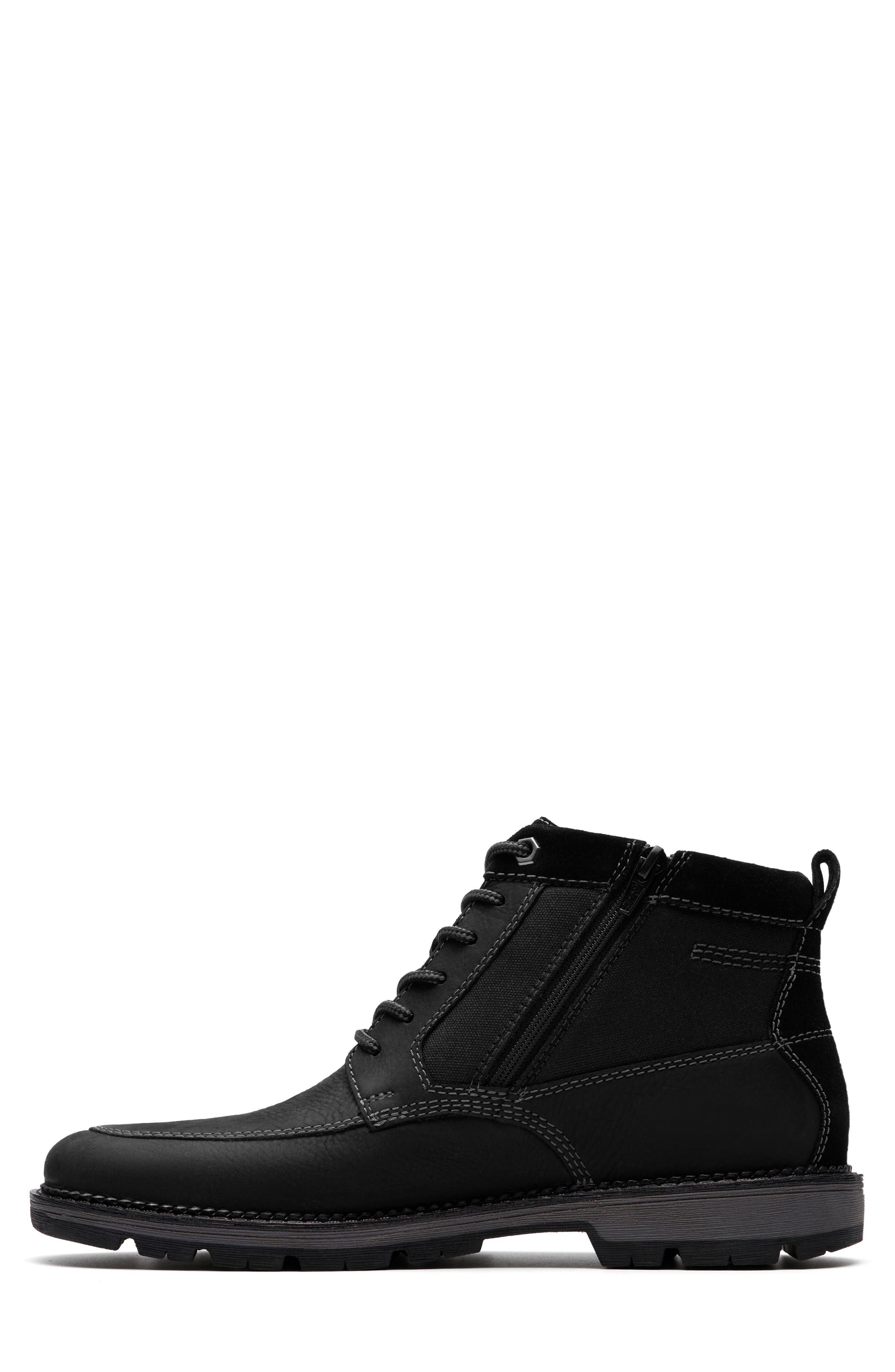 Clarks<sup>®</sup> Maplewalk Rise Boot, Alternate, color, Black Leather