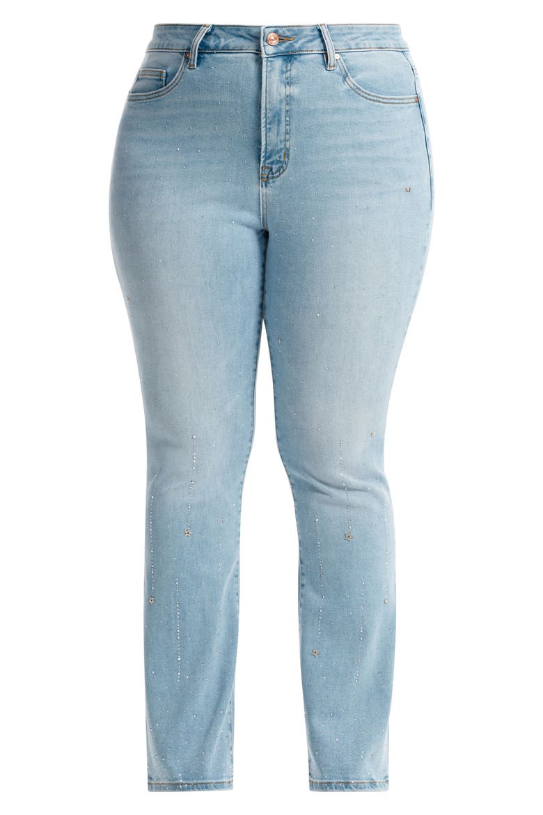 High Waist Bootcut Jeans, Alternate, color, LIGHT BLUE