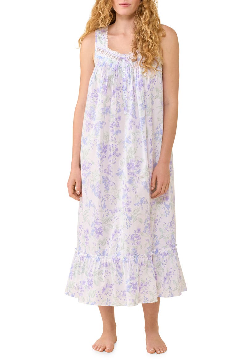 Floral Sleeveless Ballet Nightgown, Main, color, BOTANICAL PRINT