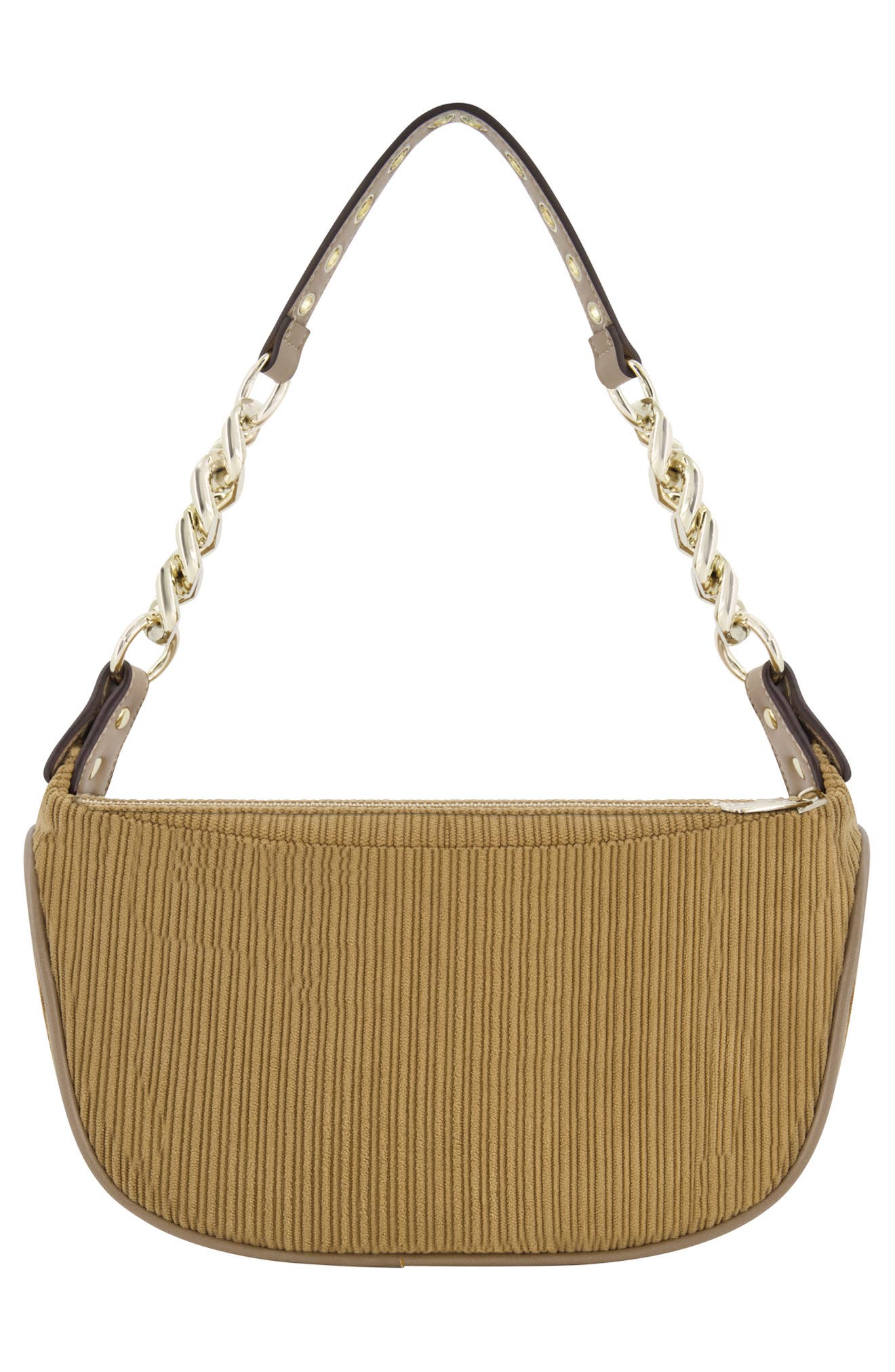 True Religion Brand Jeans Corduroy Chain Shoulder Bag, Alternate, color, Camel