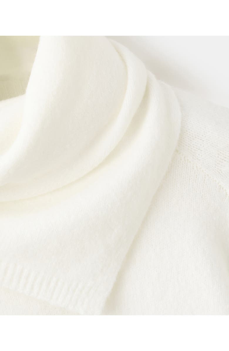 MANGO Scarf Sweater, Alternate, color, Ecru