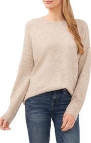 CeCe Heart Elbow Crewneck Sweater