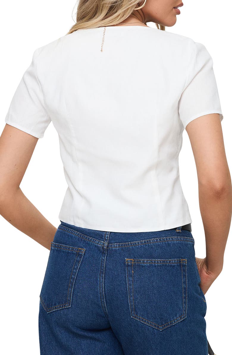 Princess Polly Corriander Tie Front Cotton Top, Alternate, color, 