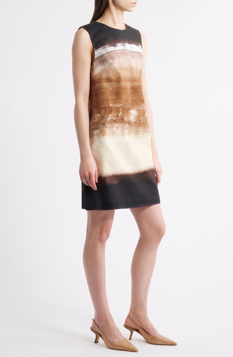 KOBI HALPERIN Ombré Colorblock Stretch Cotton Dress, Alternate, color, Natural Multi