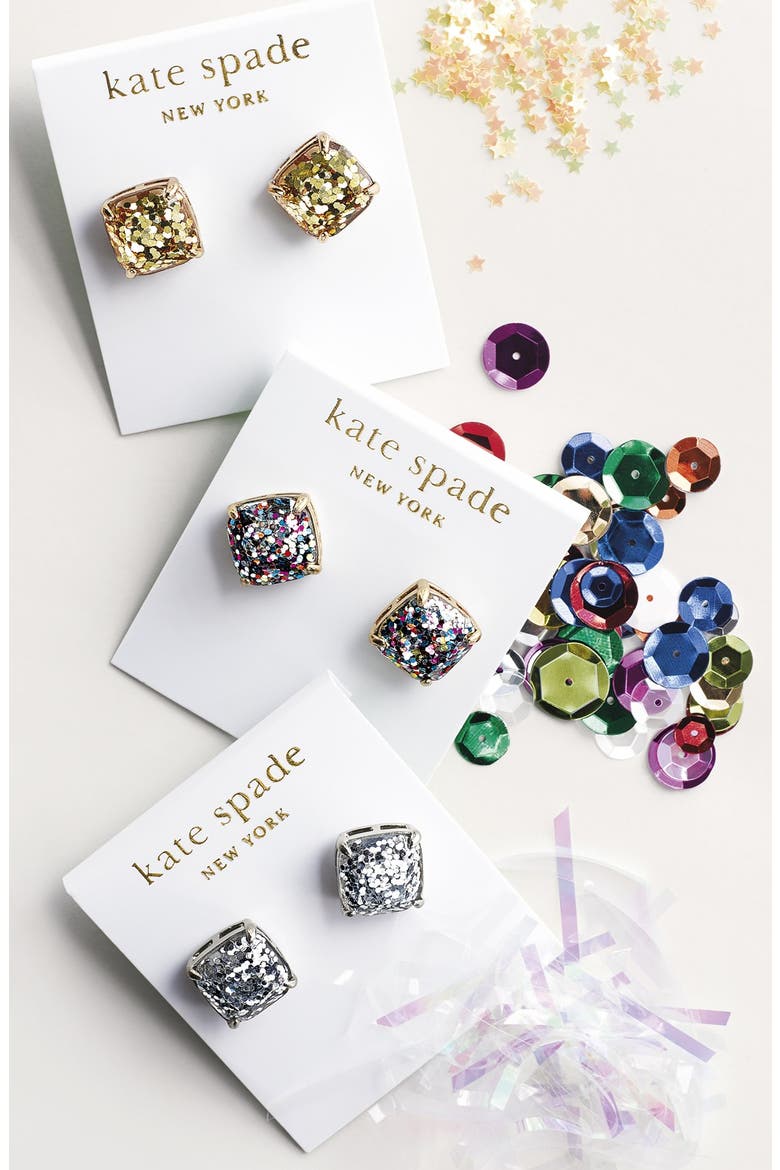 glitter stud earrings, Alternate, color, MULTI GLITTER