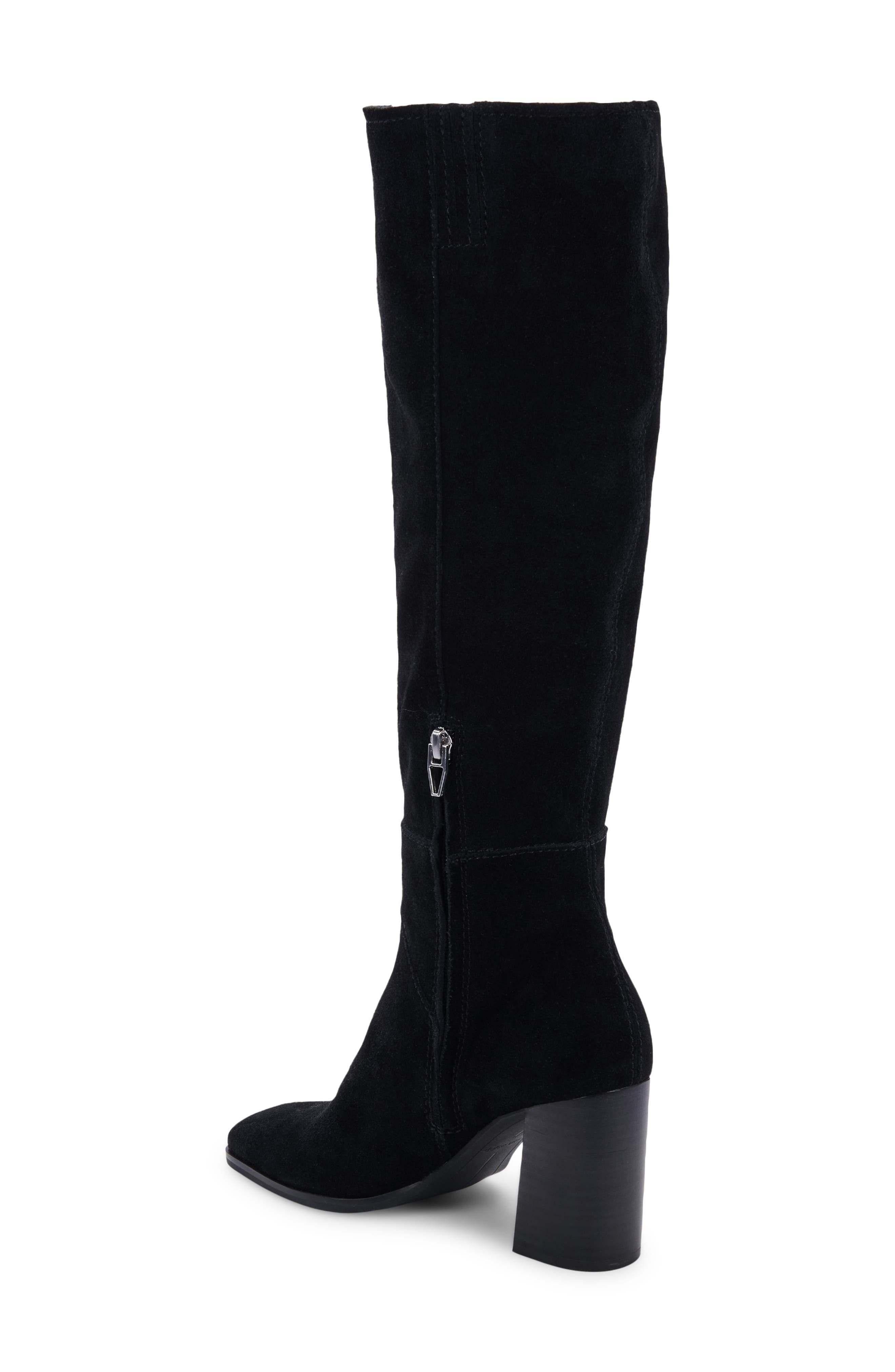 Fynn Knee High Boot, Alternate, color, BLACK SUEDE