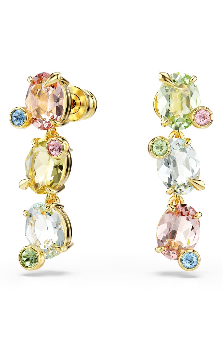 Swarovski Gema Crystal Linear Drop Earrings, Alternate, color, Multi
