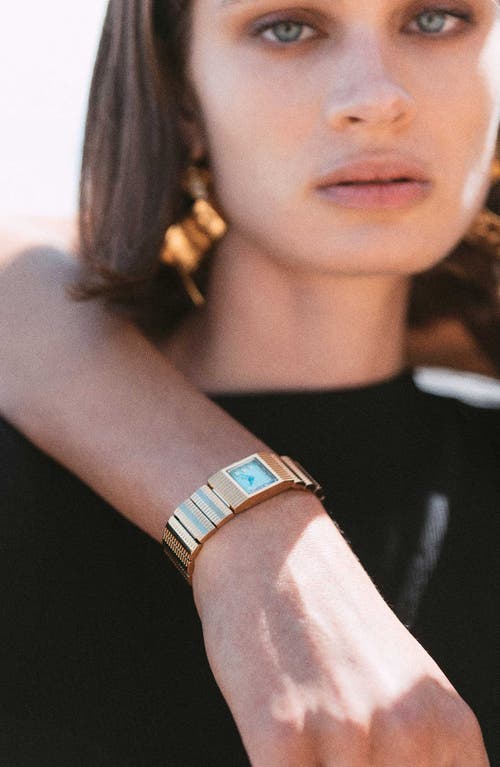 Breda Groove Metal Bracelet Watch In Turquiose, Women's At Urban Outfitters