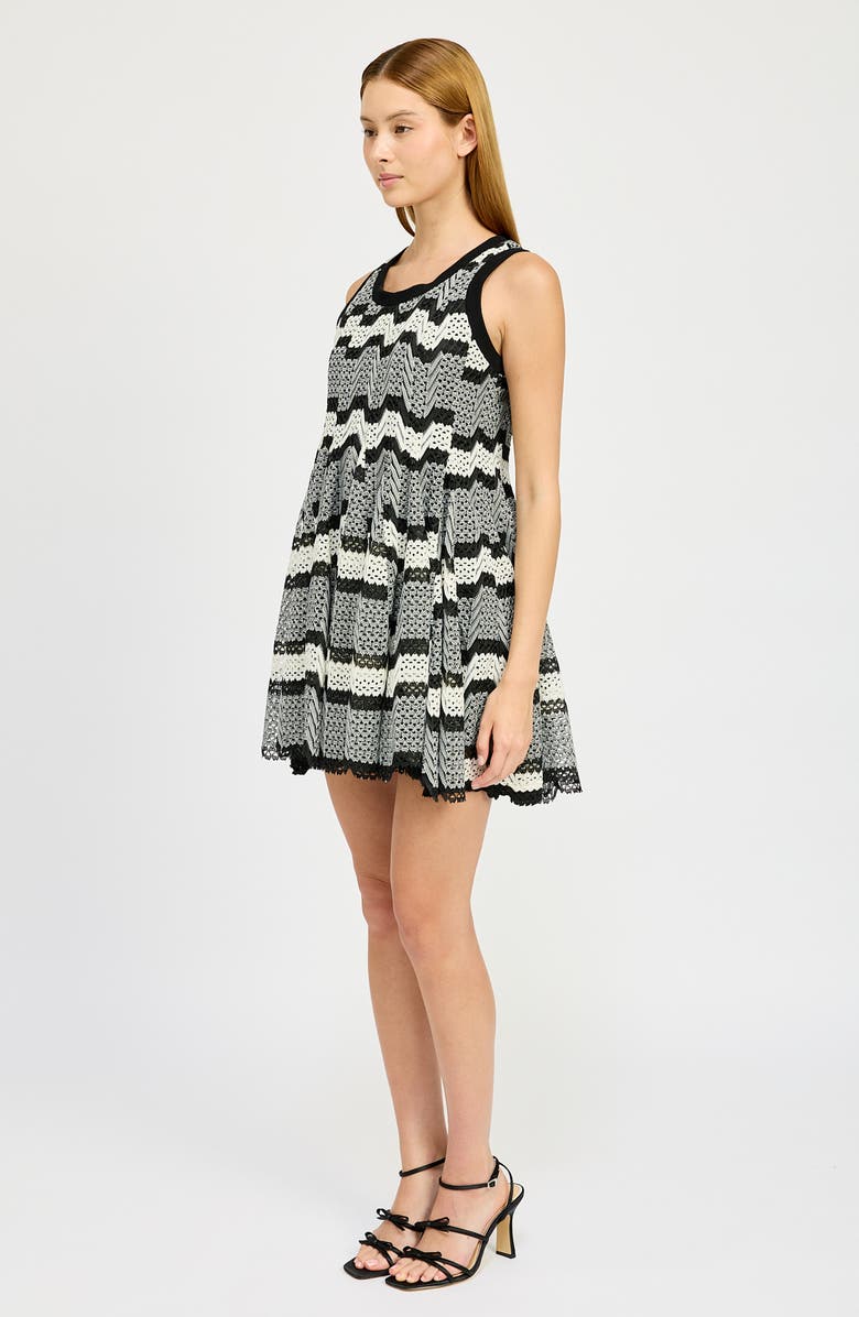 En Saison Genesis Sleeveless Crochet Swing Dress, Alternate, color, 