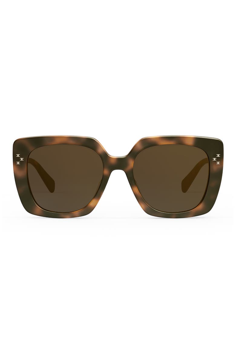 Mini Triomphe 55mm Round Sunglasses, Main, color, BLONDE HAVANA / BROWN