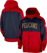 Nike Men's Nike Red New Orleans Pelicans Authentic On-Court Showtime Performance Full-Zip Hoodie