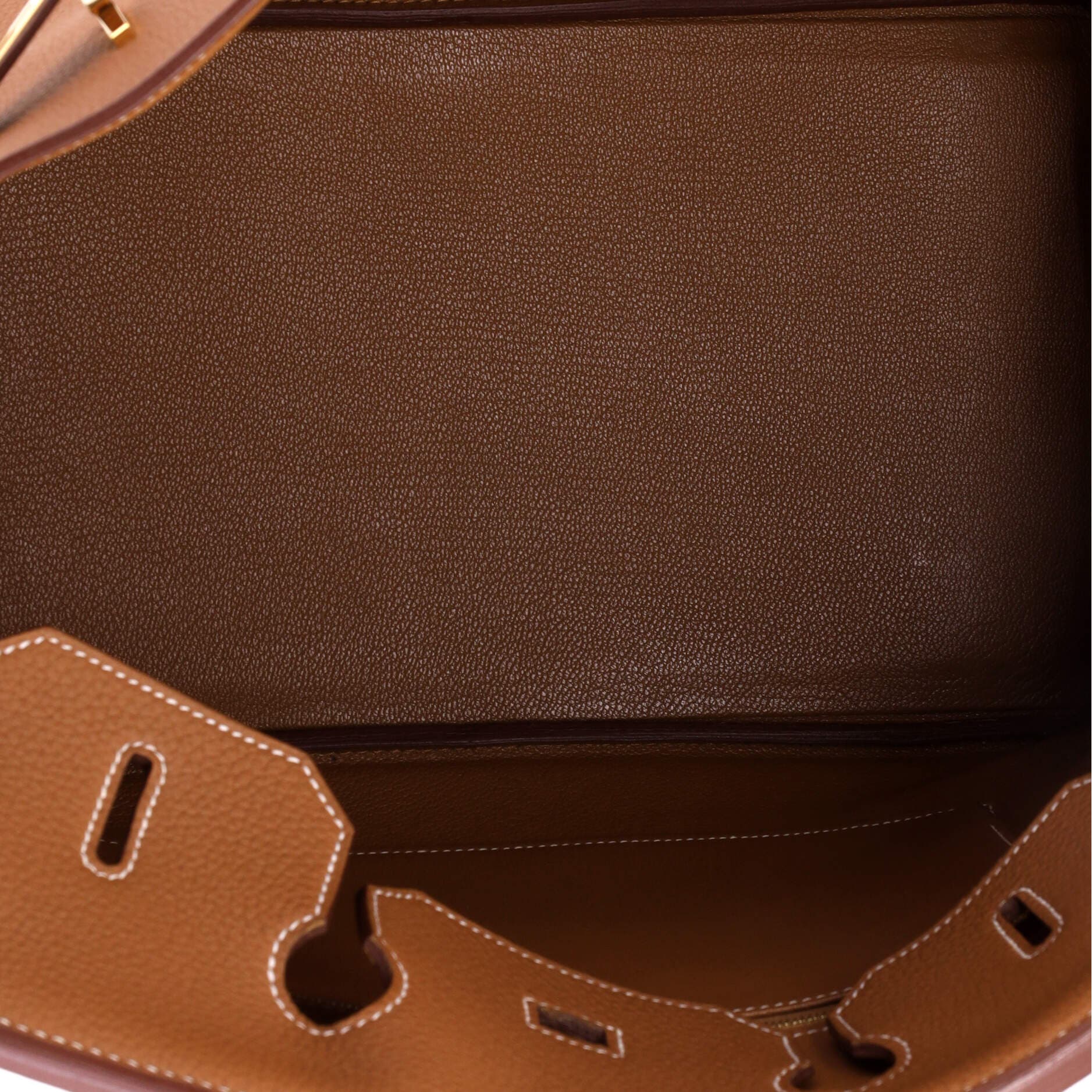 Pre-Owned Hermes Birkin Handbag Brown Togo with Gold Hardware 35, Alternate, color, Gold