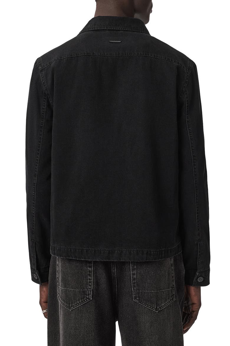Dolwen Cotton Zip Shirt Jacket, Alternate, color, ORCA BLACK