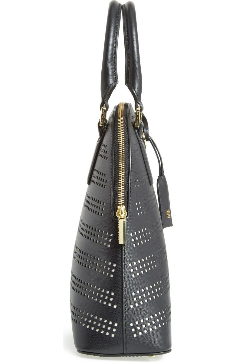 Tory Burch 'Robinson' Perforated Leather Dome Satchel, Alternate, color,