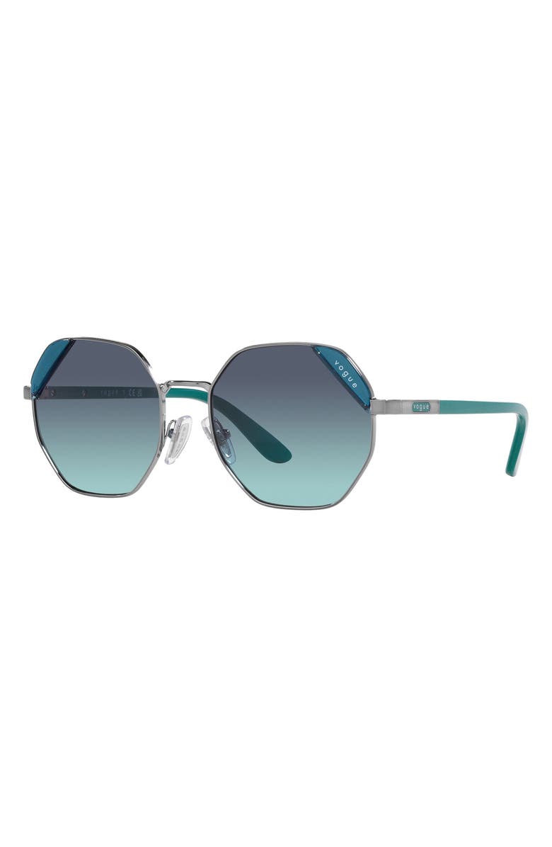 VOGUE 55mm Gradient Irregular Sunglasses, Alternate, color, 