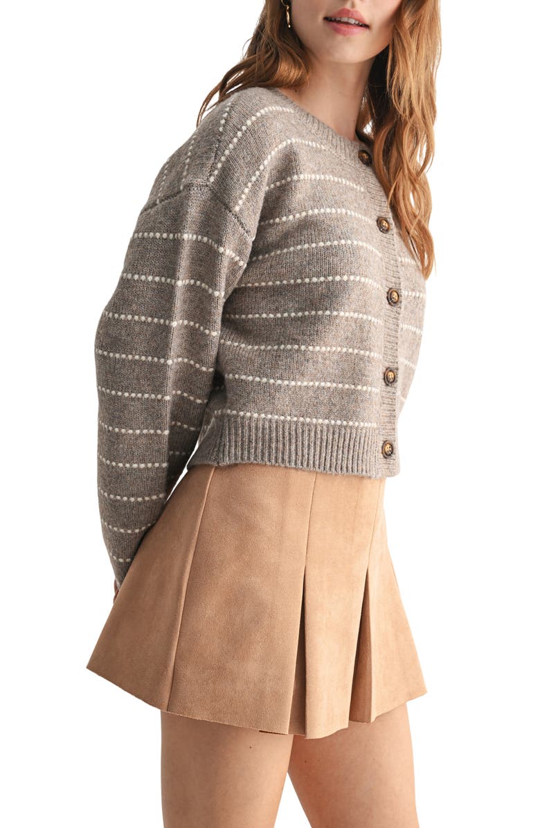Whip Contrast Cardigan Sweater