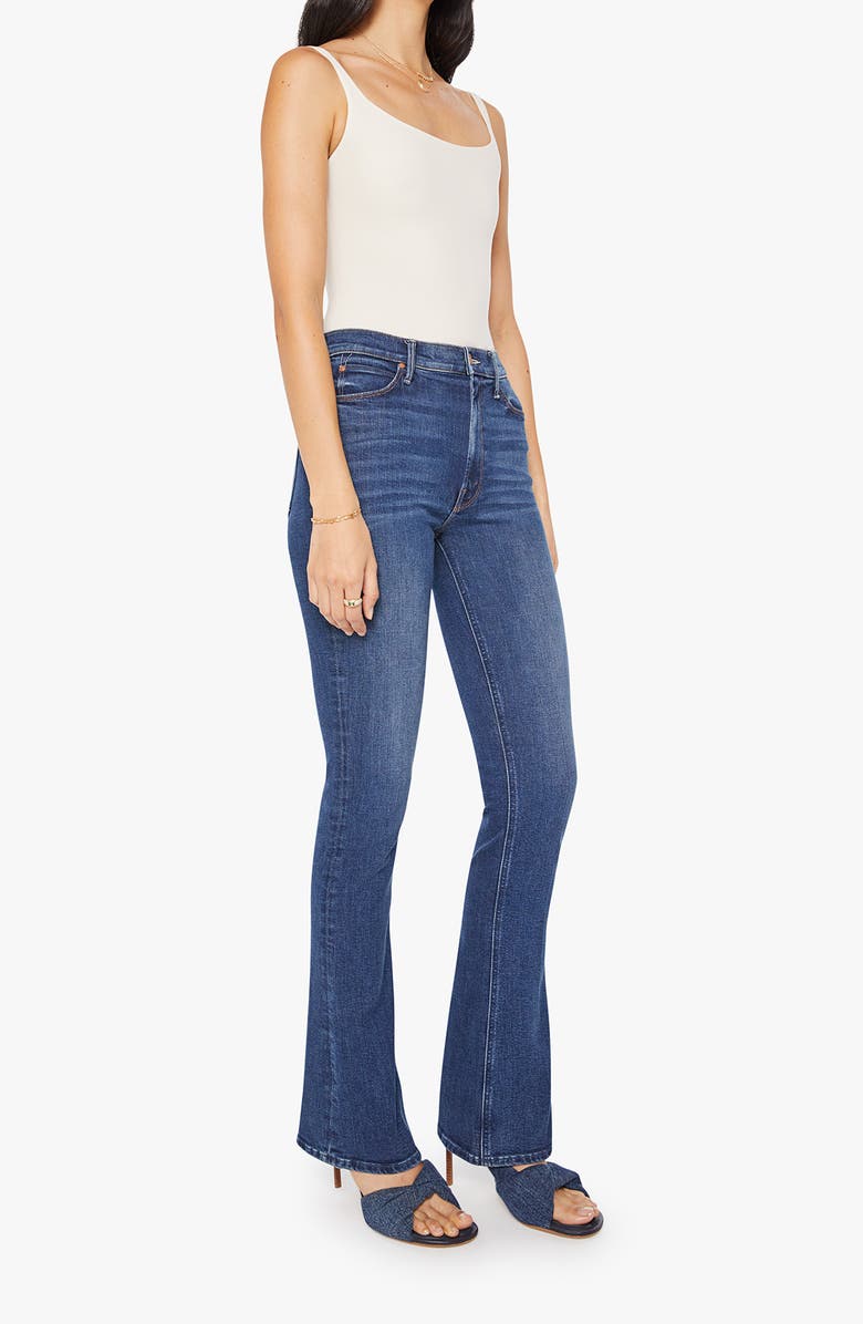 MOTHER Runaway High Waist Flare Jeans, Alternate, color, Start Your Engines