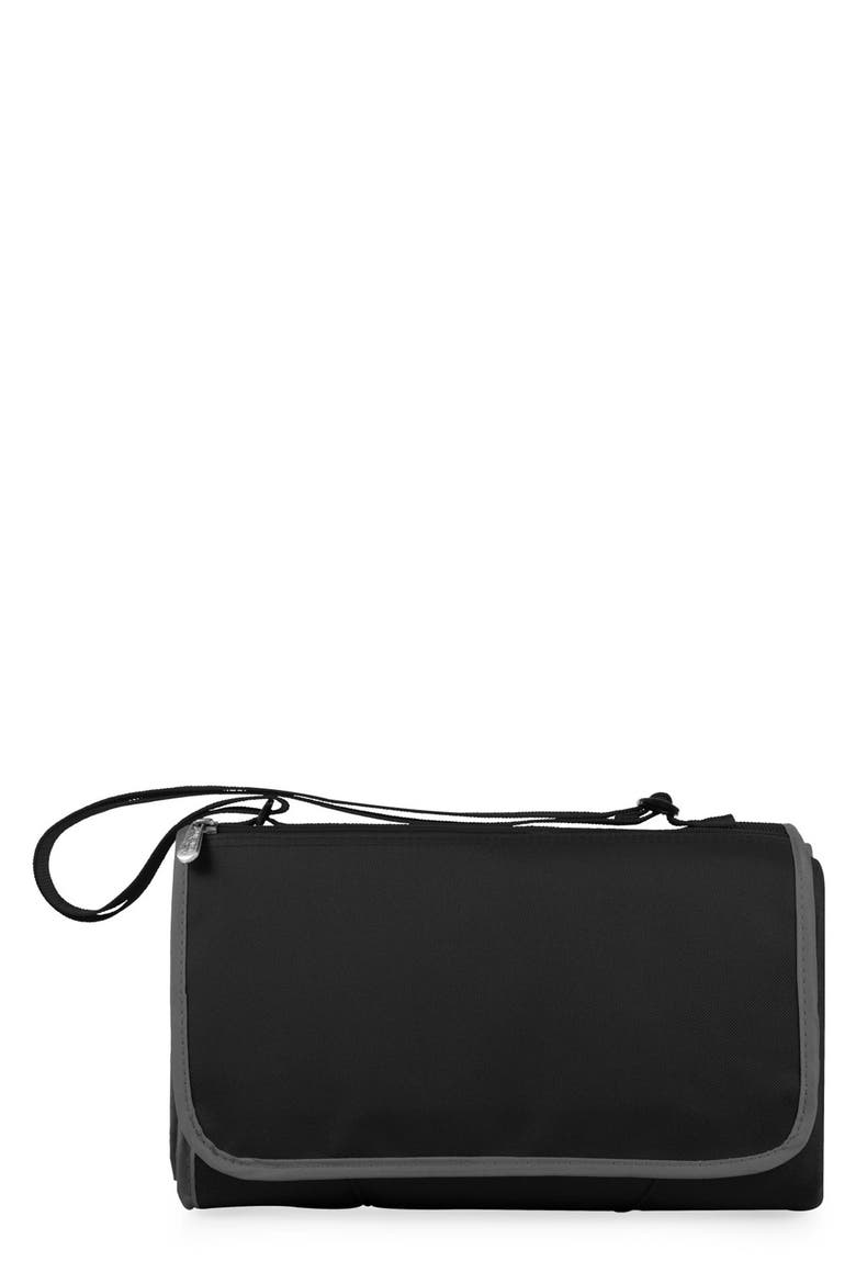 Blanket Tote Outdoor Picnic Blanket, Main, color, BLACK WITH BLACK LINING