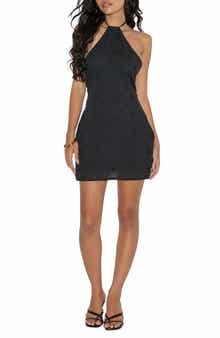 Motel Belinda Eyelet Halter Minidress