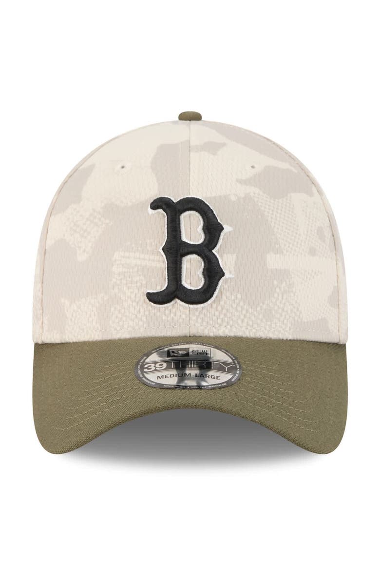 New Era Men's New Era Light Beige/Olive Boston Red Sox 2025 Armed Forces Day 39THIRTY Flex Hat, Alternate, color, Light Beige