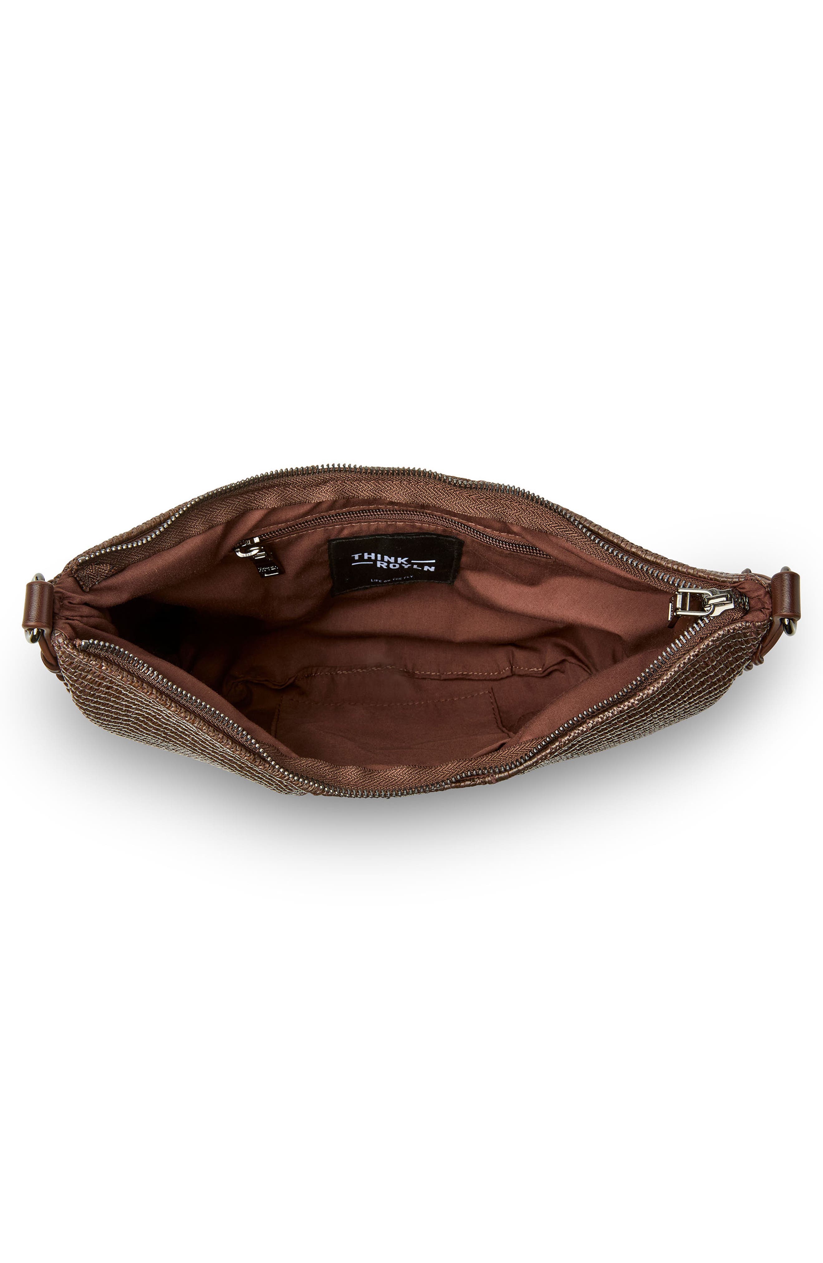 THINK ROYLN Flirt Raffia Shoulder Bag, Alternate, color, Espresso Raffia And Luxe