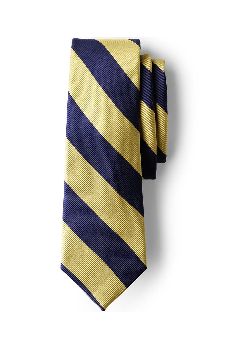 Lands' End Kids Stripe To Be Tied Tie, Main, color, Classic Navy/Gold Stripe