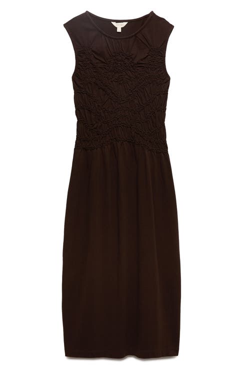 Embroidered Detail Cotton Jersey Dress