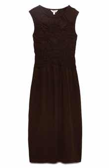 Embroidered Detail Cotton Jersey Dress