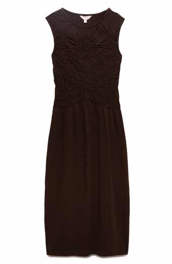 Embroidered Detail Cotton Jersey Dress