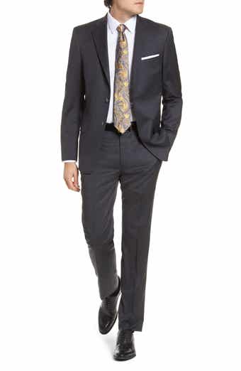 New York Classic Fit Solid Stretch Wool Suit