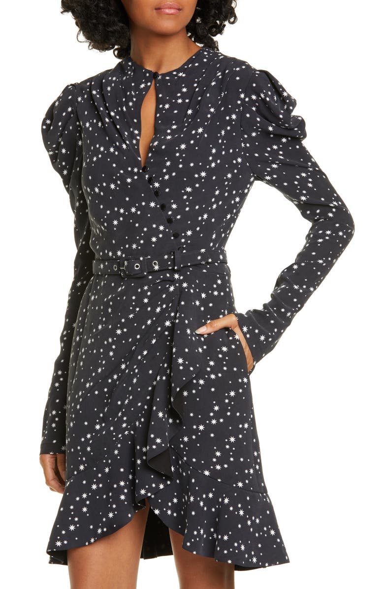 Simkhai Jonathan Simkhai Star Print Long Sleeve Dress, Alternate, color, 