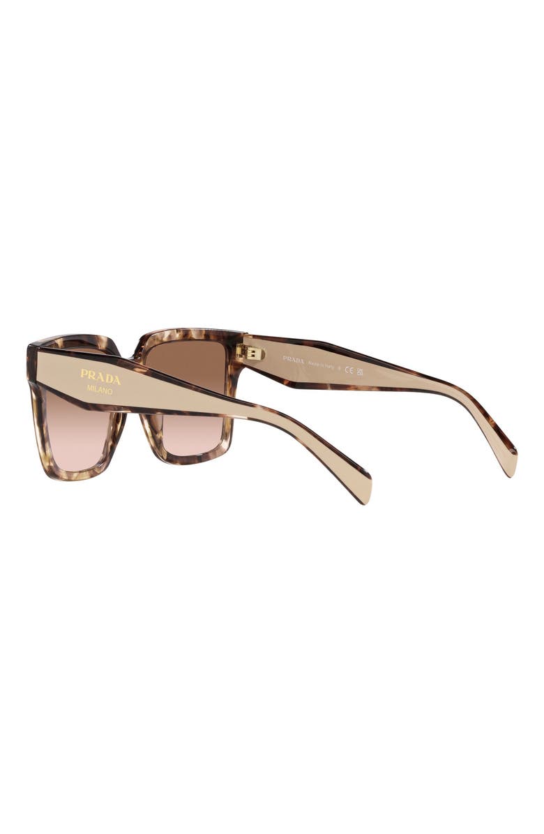 Prada 56mm Square Sunglasses, Alternate, color, Brown Tort