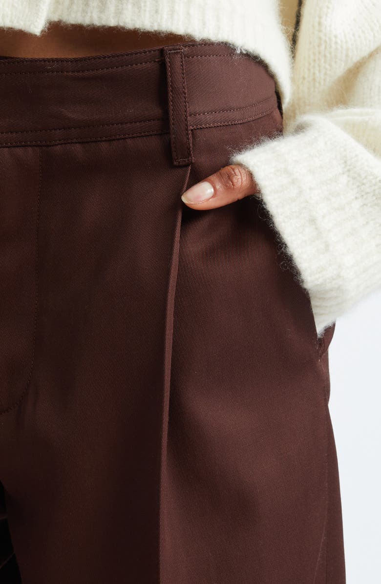 Maria McManus Pleat Front Tailored Shorts, Alternate, color, Bitter Chocolate