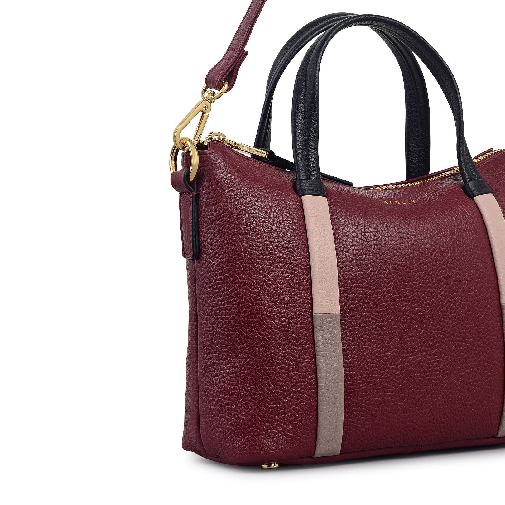 Waterloo Way Small Ziptop Satchel Bag, Alternate, color, Merlot