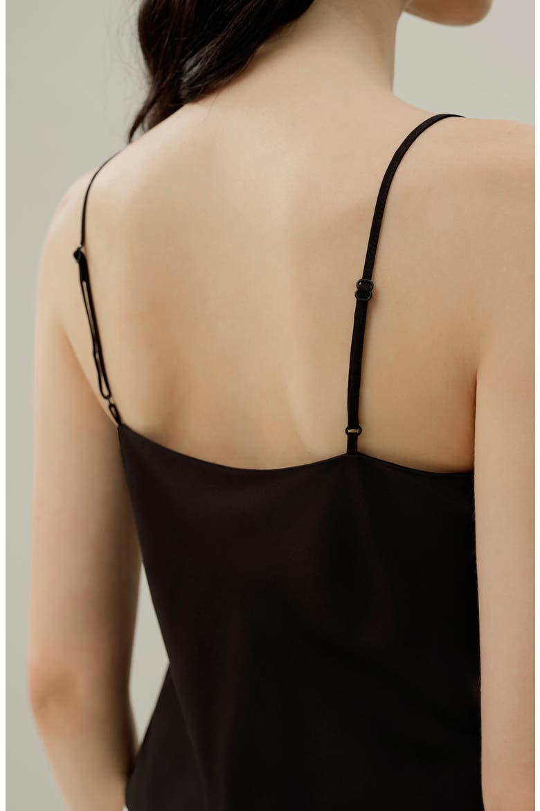 Women's Astra Stretchy Silk Camisole, Alternate, color, Black