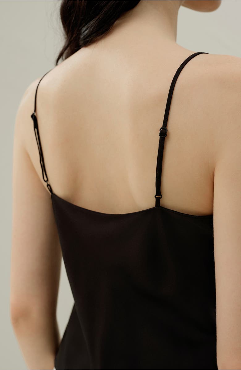 Lilysilk Women's Astra Stretchy Silk Camisole, Alternate, color, Black