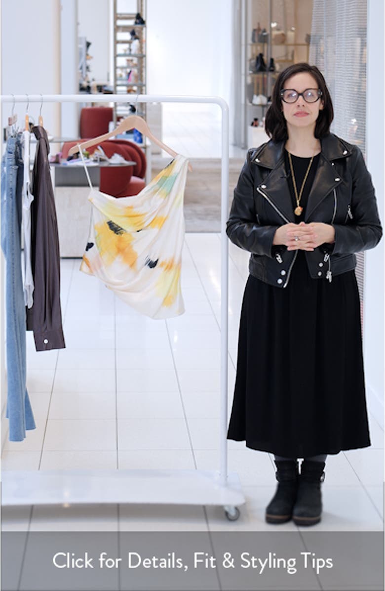 Aster Abstract Print One-Shoulder Top, sales video thumbnail