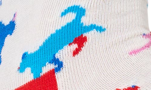 Happy Socks Kitten Love Crew Socks In White