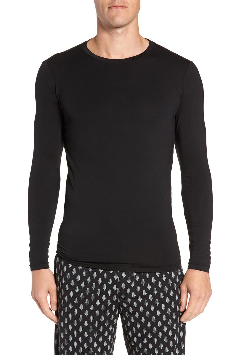 Tommy John Sleek Heat Crewneck Long Sleeve T-Shirt, Main, color, 