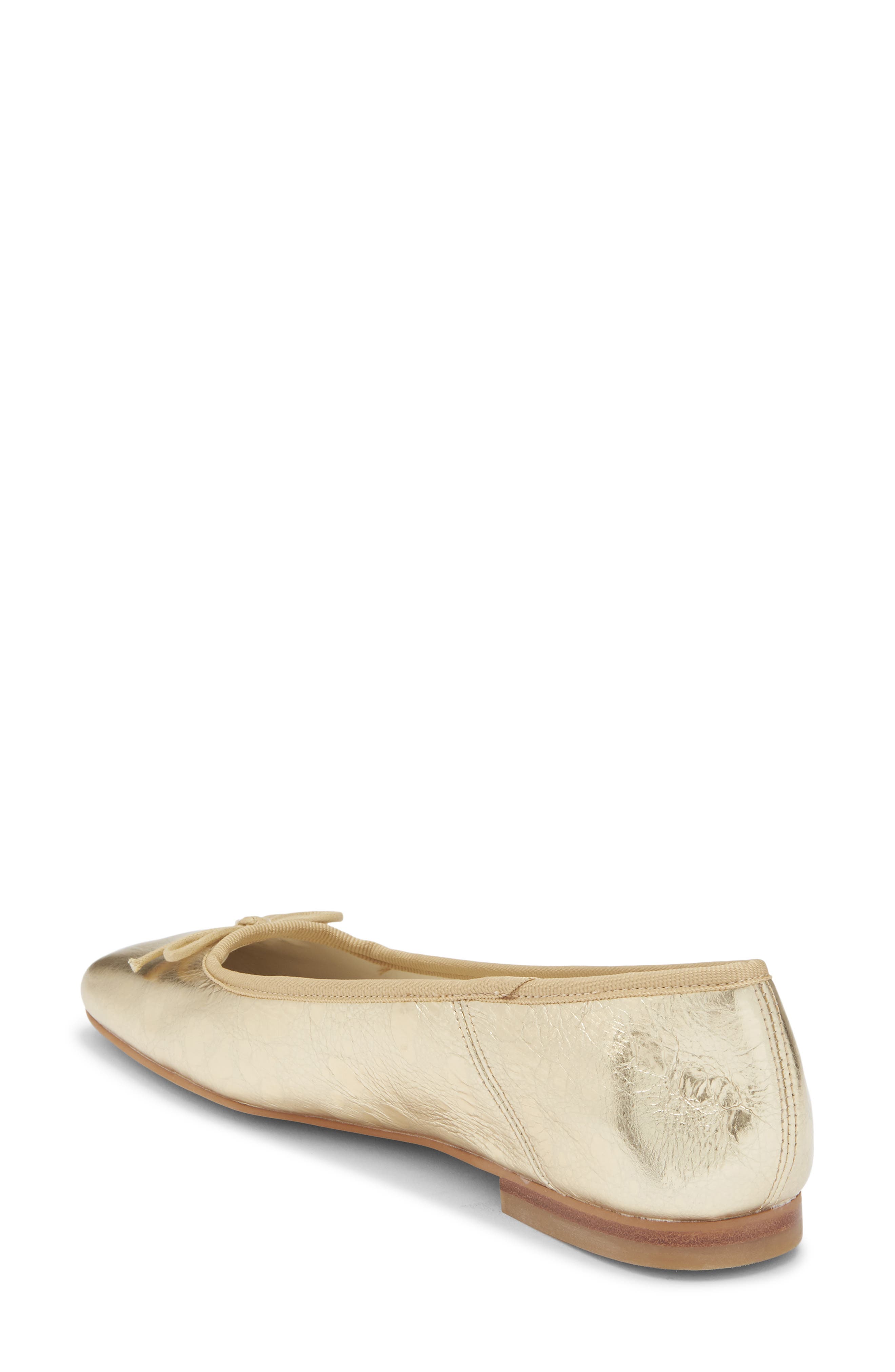 Dolce Vita Anisa Square Toe Flat, Alternate, color, Gold Distressed