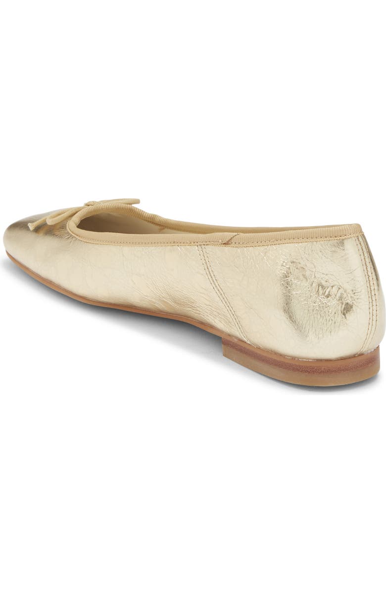 Dolce Vita Anisa Square Toe Flat, Alternate, color, Gold Distressed