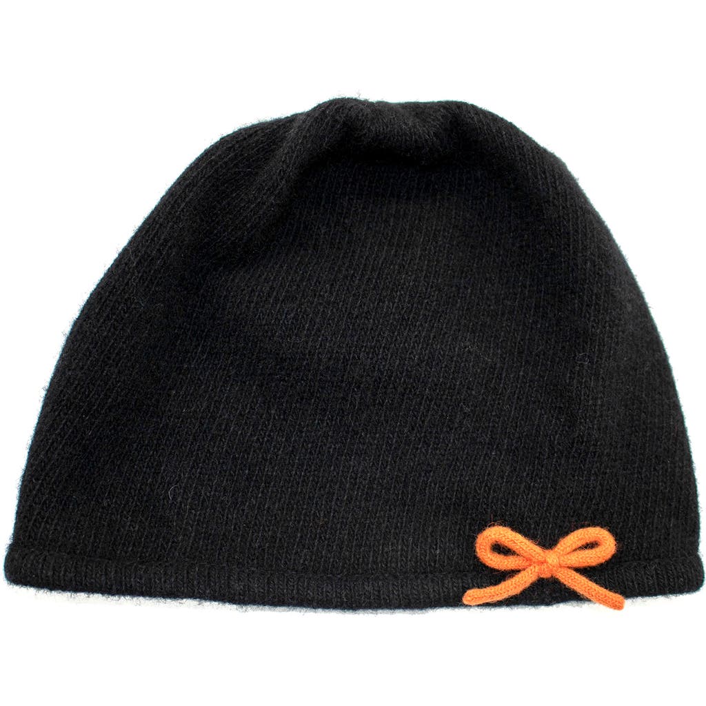 Portolano Hat With Contrast Color Bow In Black