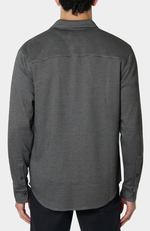 Robert Graham Bressett Houndstooth Knit Button-up Shirt In Gray