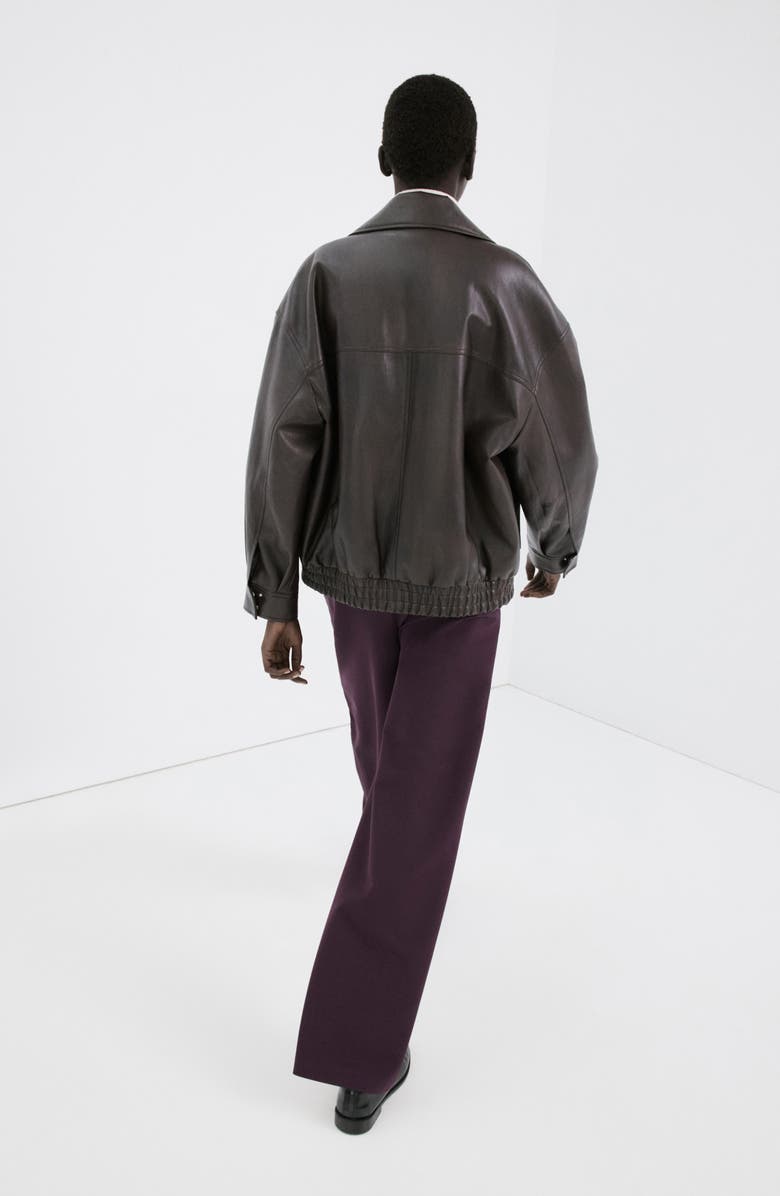 MANGO Sophie Stripe Pants, Alternate, color, Wine