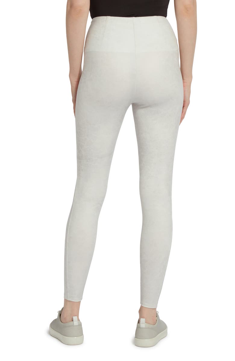 Lysse 'Lyssentials Textured Faux Leather Leggings, Alternate, color, Snow White