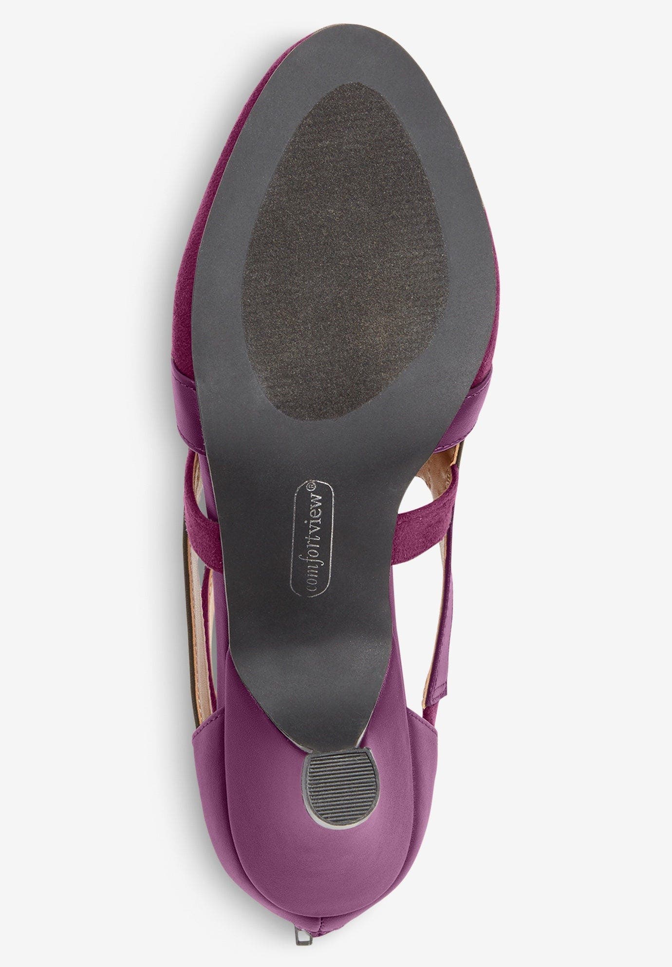 The Sage Suede Like Shootie Pump, Alternate, color, EGGPLANT